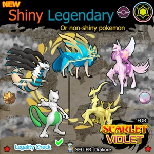 All Shiny or No shiny Legendary Battle Ready⚡FOR POKÉMON SCARLET and VIOLET ⚡ - Picture 1 of 203