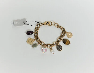 NUEVO CON ETIQUETAS Pulsera Chico’s Tono Dorado Estilo Bohemio Ajustable Dije Foto 1 de 4
