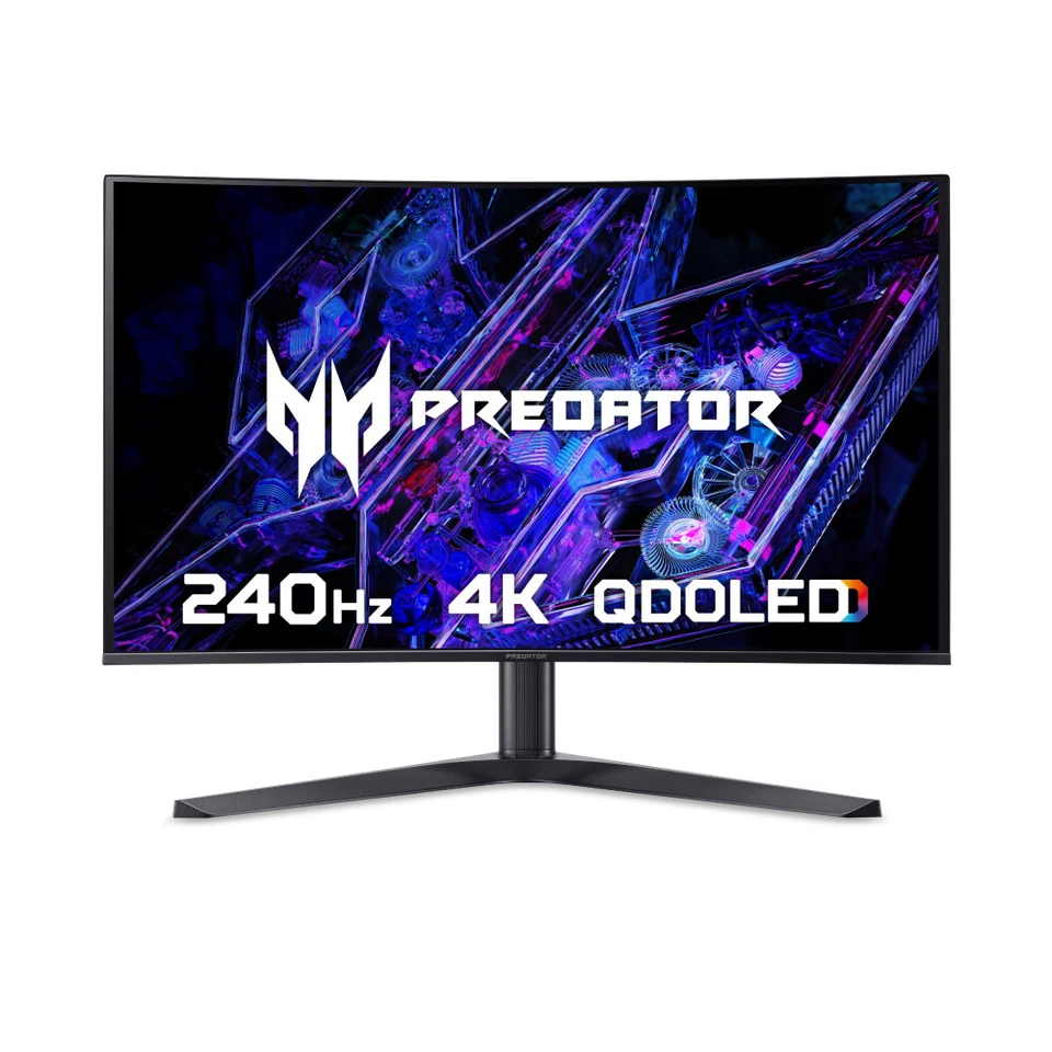 Acer Predator X32X 31.5" Curved QD-OLED 4K UltraHD FreeSync 240Hz 0.03ms Monitor - Image 1 of 4