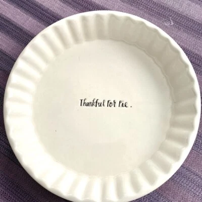 Rae Dunn Artisan Collection By Magenta Round Fluted Pie Plate C - Image 1 of 2