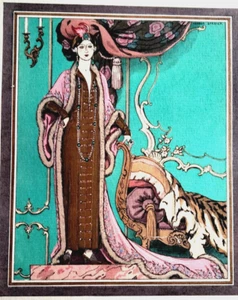George BARBIER Melle Jeanne Marnac in "Manon, galantes Mädchen" EO 1924-25 - Bild 1 von 6