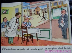 MN147 - HUMORVOLLES MENÜ ITALIENISCHE KÜCHE - JEAN BELLUS - Bild 1 von 3