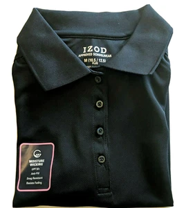 Girls Plus Size 10.5/12.5 Navy Izod Polo - Picture 1 of 7