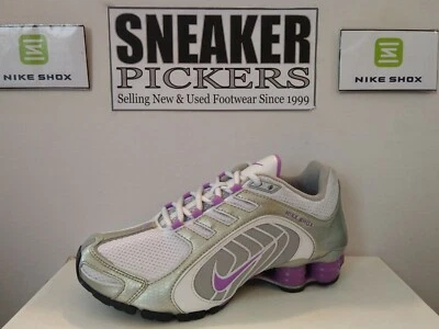 Nike Feminino Shox Navina Retrô - Tamanho: 6.5 - 356918 155 - Branco / Violeta Brilhante - Imagem 1 de 4