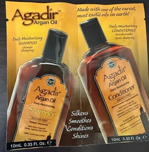 AGADIR Oil Daily Moisturizing Shampoo & Conditioner 0.33OZ 20 packs-Travel Size - Picture 1 of 1