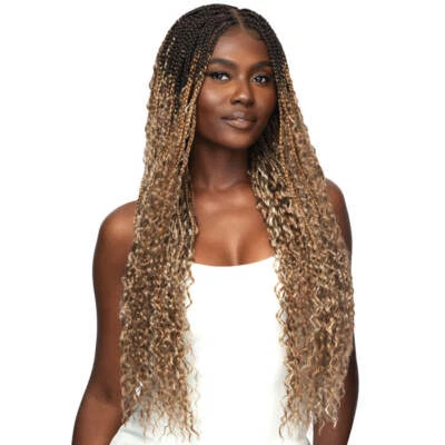 Outre Glueless Synthetic Hand-Tied 13X4 HD Lace Front Wig - BOHO BOX BRAID 30" - Image 1 of 4