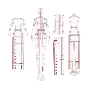4 Modelle Zeichnungsvorlage für Mode Design Muster Vorlage für Zeichnen - Bild 1 von 7