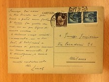 Cartolina autografa di Carlo Linati