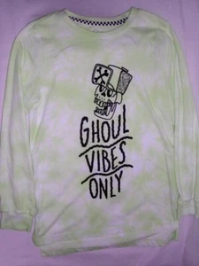 Art Class Pullover Kid Medium (8/10) GHOUL VIBES ONLY Long Sleeve Shirt Tie Dye - Picture 1 of 5