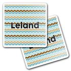 2x 10cm Vinyl Stickers Name Leland Letter Lettering