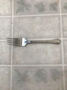 Estia Dorian Salatgabel Edelstahl Besteck gerippt Fächermuster Made in Korea - Bild 1 von 3