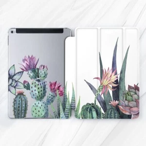 Cactus Plants Nature Clear Case For iPad 10.2 Air 3 4 5 Pro 9.7 11 12.9 Mini - Picture 1 of 6