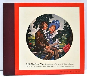 BEETHOVEN "Symphony No. 4 In B Flat Major" 4 Disc 78RPM 12" Album Victor DM676 - Picture 1 of 16