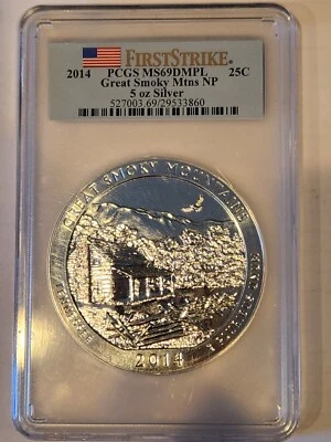 2014 5oz 25 cent Great Smoky Mtns NP - Image 1 of 4