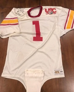 John Jackson Game Used USC Trojans Rose Bowl Jersey 1990 vintage Game Worn - Picture 1 of 7