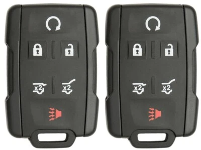 Paquete de 2 para Chevrolet Suburban Tahoe GMC Yukon 2015-2019 mando a distancia llavero 6 botones Foto 1 de 3