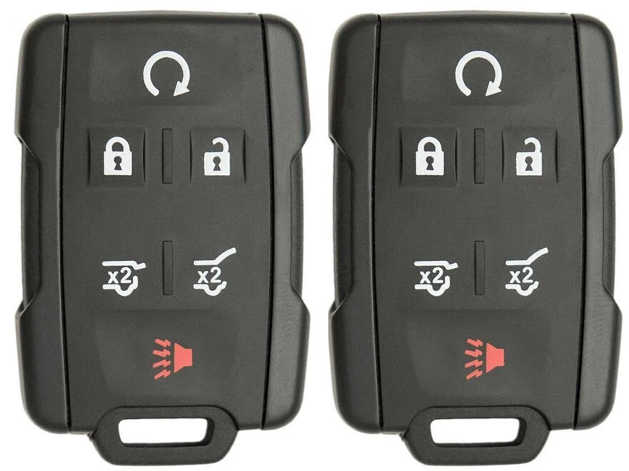Paquete de 2 para Chevrolet Suburban Tahoe GMC Yukon 2015-2019 mando a distancia llavero 6 botones Foto 1 de 3