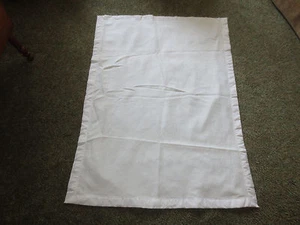 Vtg. CREAM Reversible Satiny & Fleece BABY/CRIB BLANKET - 35" x 48" - NEW - Picture 1 of 7