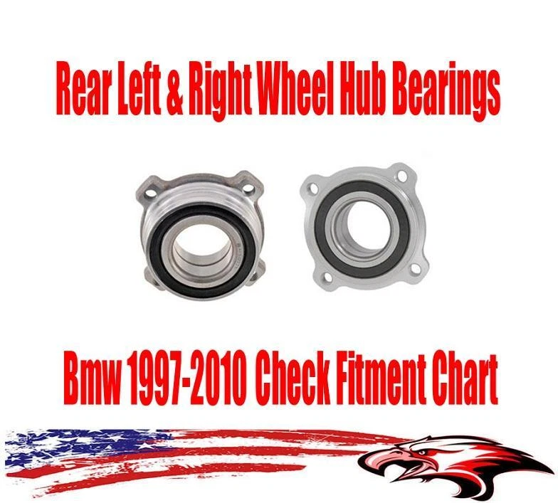 Novos rolamentos de roda traseira para BMW 525i 528i 530i 535i 535xi 540i 545i 550i M5 - Imagem 1 de 4