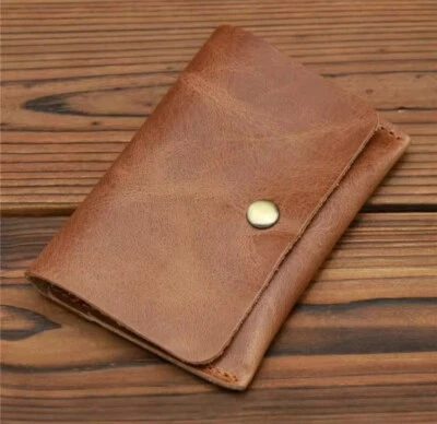 mini Leder Geldbeutel vintage Geldbörse Kartenhalter Münzbörse - Bild 1 von 4