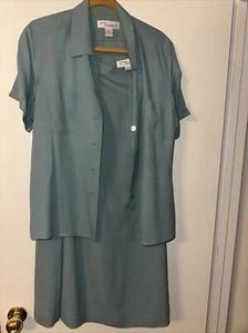 Norm Thompson Portland Oregon 100% SILK Women’s Size 14 PRE-OWNED SHIRT & skirt - Picture 1 of 4