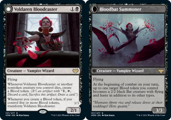 x1 Voldaren Bloodcaster // Bloodbat Summoner R MTG Innistrad: Crimson Vow M/NM,  - Image 1 of 1