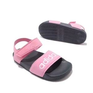 Adilette Sandal Lightweight Soft Comfy Shoes Pink Strap NEW Adidas Little Girl's - Picture 1 of 7