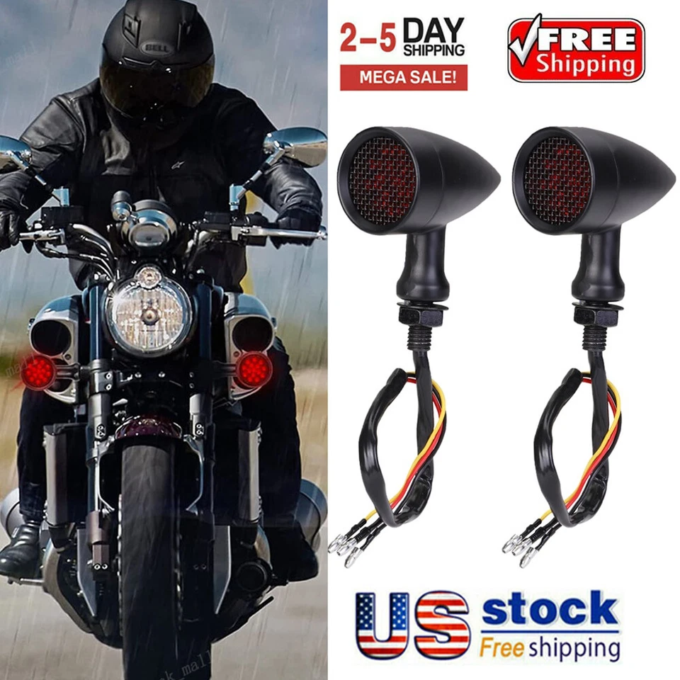 LED Turn Signal Lights For Kawasaki Vulcan 900 800 88 750 500 2000 1700 KZ750B Foto 1 de 4