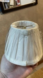 New  LAMP SHADE PLEATED NATURAL COLOR White 4" X 5 - Picture 1 of 7