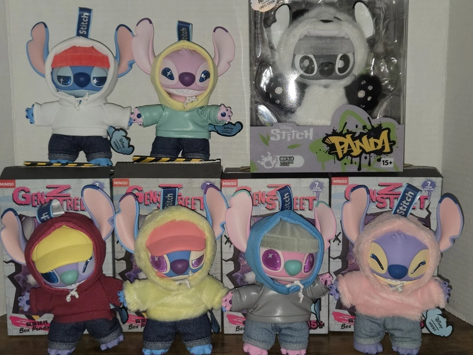 6 Lilo & Stitch Gen Z Street Pendants Plus Panda Stitch (Damaged Box) - Image 1 of 4