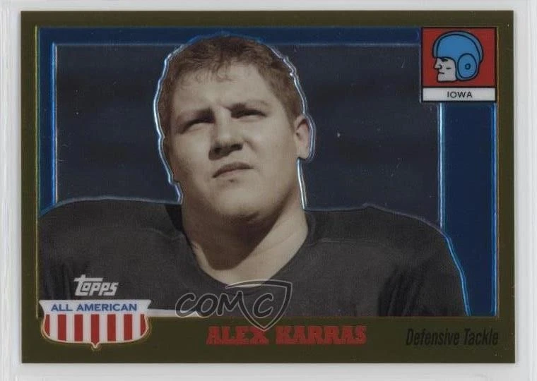 2005 Topps All American Retired Edition Chrome Gold /555 Alex Karras #63 HOF - Image 1 of 2