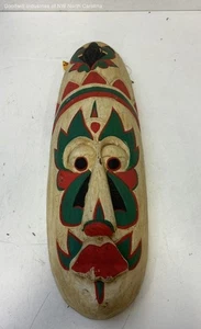 Indonesian Hand Carved Wooden Mask 19" - Picture 1 of 6