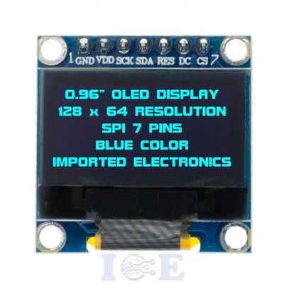 0.96″ SPI Serial 128X64 OLED LCD LED Display Module 128*64 BLUE SSD1306 Arduino - Image 1 of 2