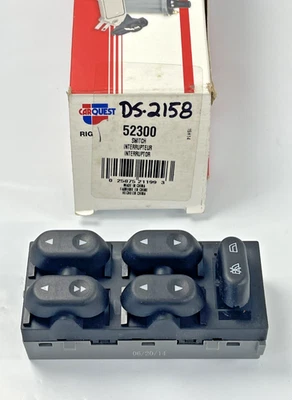 FRONT DRIVER Door Window Switch 52300 from Carquest ; xref. # 901-339 & DS2158 - Image 1 of 4