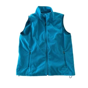 LL Bean Vest Womens LRG Blue Fleece Full Zip Polartec Casual Outdoor Plus Size - Picture 1 of 7