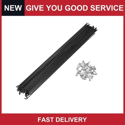 Radios para bicicleta 14G 280MM radios para bicicleta de montaña acero negro 36 piezas Foto 1 de 4