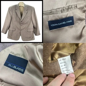 Bill Blass Black Label Sport Coat 100% Camel Hair Brown Blazer 48R Jacket Soft - Picture 1 of 12