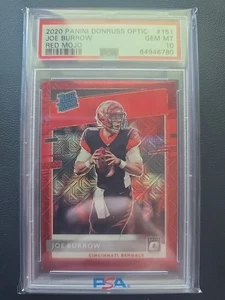 JOE BURROW 2020 DONRUSS OPTIC RED MOJO PRIZM RC #151 PSA 10 GEMME OTTIME CONDIZIONI! BENGALA! - Foto 1 di 1
