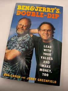 Ben & Jerry's SIGNED BOOK Double Dip (1997) FIRST EDITION Hardcover - Picture 1 of 5