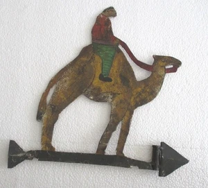 ANTIQUE OLD IRON CAMEL RIDER WEATHER VANE - Picture 1 of 9
