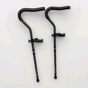 Millennial in-Motion Pro Underarm Crutches Ergonomic Handles Tall (5'10" - 7'1") - Picture 1 of 6