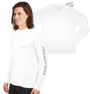 Nwt VINEYARD VINES Mens Small White VINTAGE WHALE LOGO POCKET T-SHIRT - Picture 1 of 3