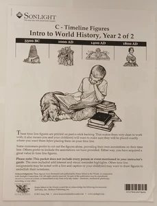 Sonlight Time Line FIgures C Intro to the World History Year 2 of 2 - Picture 1 of 1