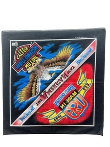 Pañuelo negro vintage Harley Davidson 22"x 21" - The American Way - Imagen 1 de 7