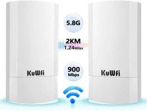 KuWFi Pont WiFi Point vers Extérieur 5.8G, 900Mbps CPE200 900Mbps 2KM - Photo 1/9