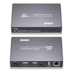 HDMI KVM USB Extender Over Cat6 Transmits 4K@30Hz Up to 394ft/120m, with 2 US... - Picture 1 of 7
