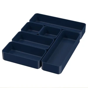 Drawer Organizers, Storage Plastic Desk Bins Stackable Organizers Tray, Bathr... - Picture 1 of 6