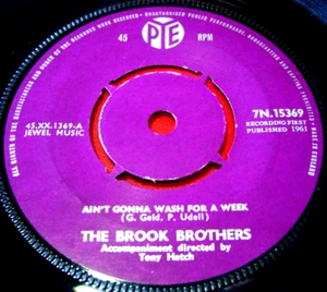 The Brook Brothers Ain't Gonna Wash For A Week 7"UK ORIG 1961 Pye 7N.15369 VINYL - Imagen 1 de 4
