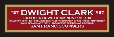 德怀特·克拉克铭牌签名亲笔签名球衣橄榄球头盔或照片 — 第 1/2 张图片