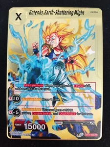 SS3 Gotenks Earth Shattering Might - Dragon Ball Super - SR Metal Gold Card - Picture 1 of 2